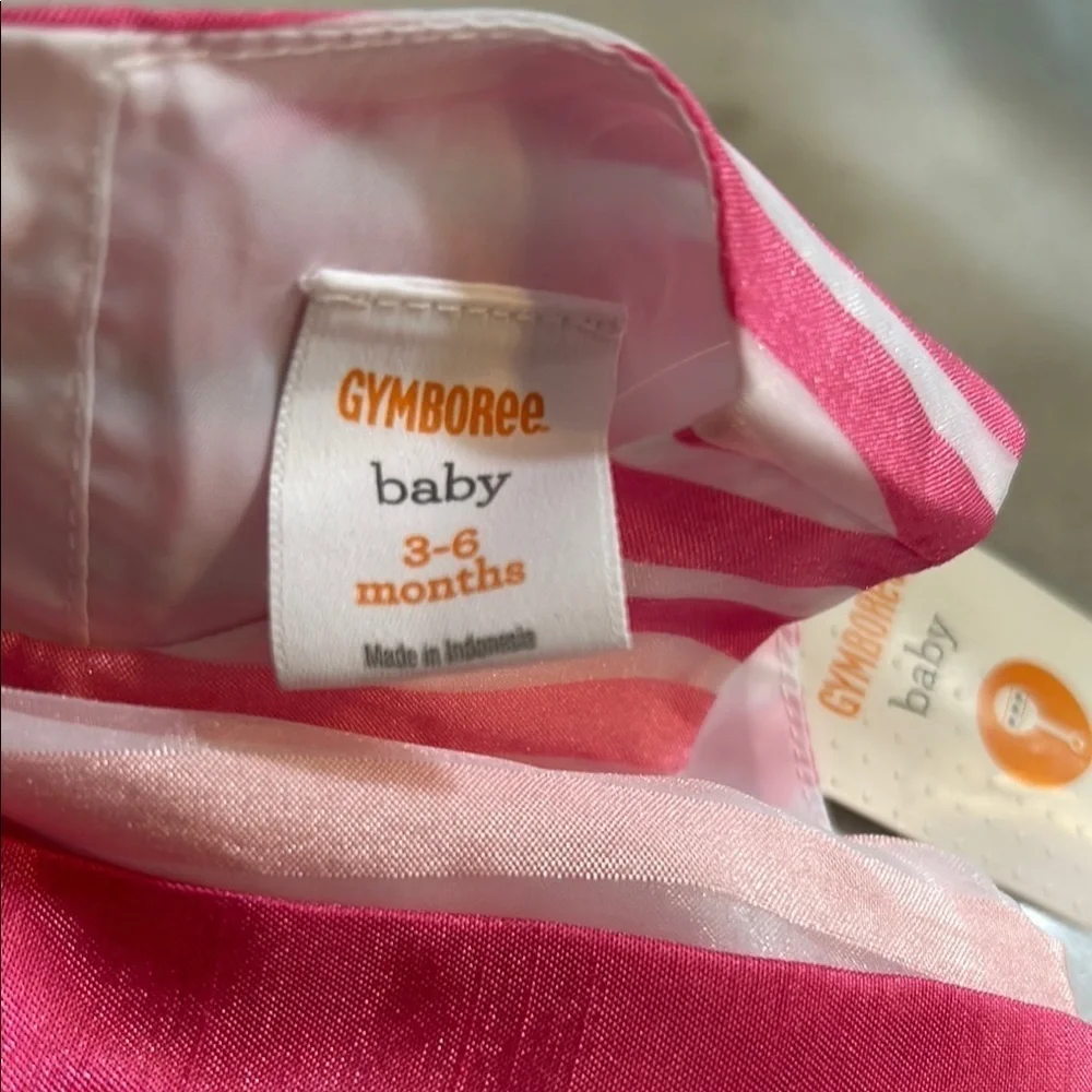 Gymboree Pink and White Sleeveless Scoop Neck Sundress